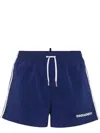 Dsquared2 Logo-embroidered Drawstring Swim Shorts In 蓝色