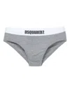 Dsquared2 Elasticated-logo Briefs In Gray
