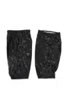 Dsquared2 Elasticated Touch-strap Leg Warmers In Black