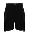Dsquared2 Elasticated-waistband Cargo Shorts In Black