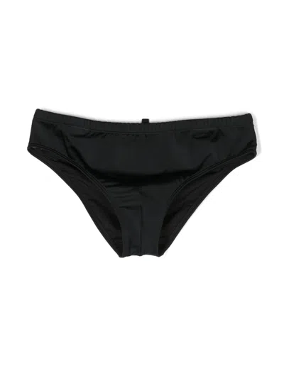 Dsquared2 Kids' Logo-print Swim Trunks In Black