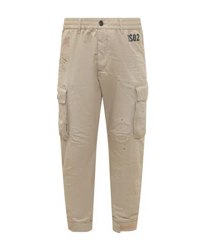 Dsquared2 Elasticated Waistband Trousers In Nude