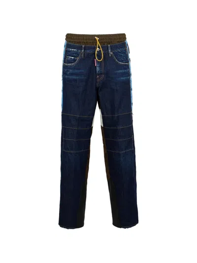 Dsquared2 Elasticated-waistband Trousers In Blue