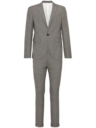 Dsquared2 Single-breasted Suit In Black,white