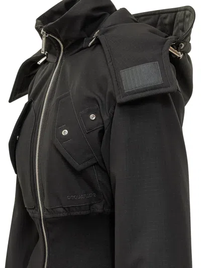 Dsquared2 Elevated Mini Puffer Jacket In Black