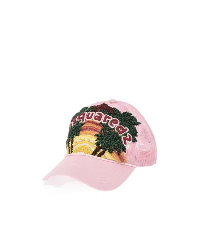 Dsquared2 Embellished Baseball Cap In Pink