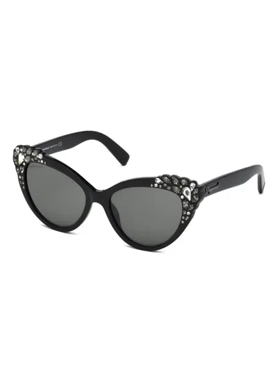 Dsquared2 Embellished Cat-eye Sunglasses In Black
