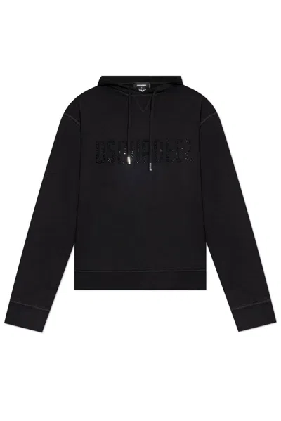 Dsquared2 Brushed-finish Hoodie In Black