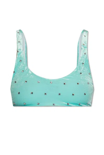 Dsquared2 Embellished Swimsuit Top In Blue