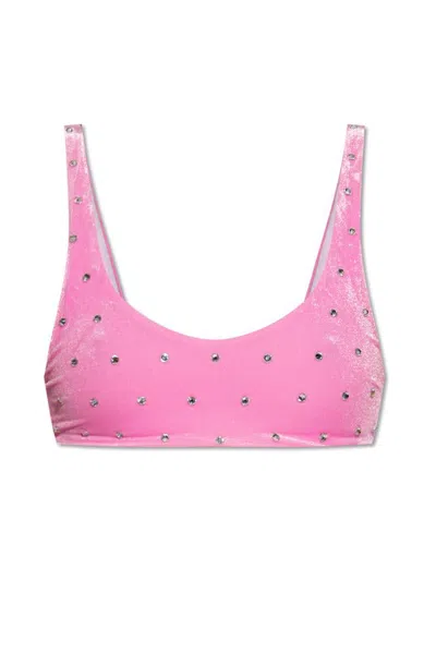 Dsquared2 Embellished Swimsuit Top In Pink