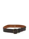 Dsquared2 Embossed Decorative-motif Belt In Brown