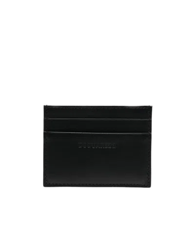 Dsquared2 Embossed-logo Cardholder In Black