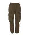 Dsquared2 Embossed-logo Cargo Trousers In Green
