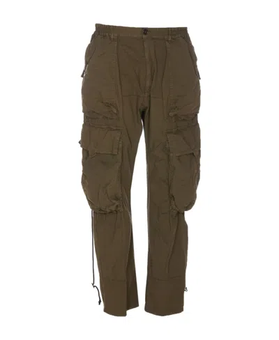 Dsquared2 Embossed-logo Cargo Trousers In Green