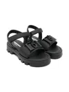 Dsquared2 Embossed-logo Sandals In Black