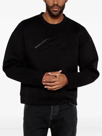Dsquared2 Embossed Logo Sweatshirt In Black
