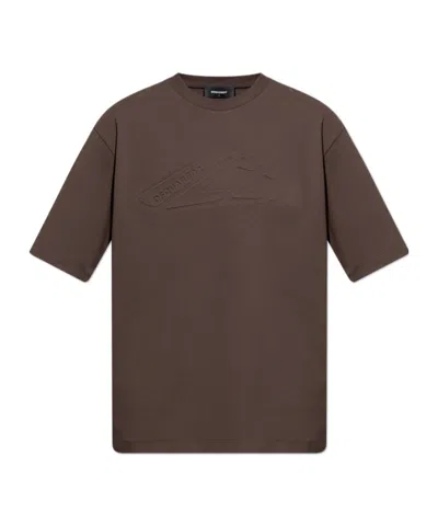 DSQUARED2 DSQUARED2 LOGO EMBOSSED CREWNECK T-SHIRT