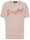 Dsquared2 White Fade Bree T-shirt In Pink