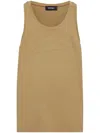 Dsquared2 Embossed-logo Tank Top In Neutrals