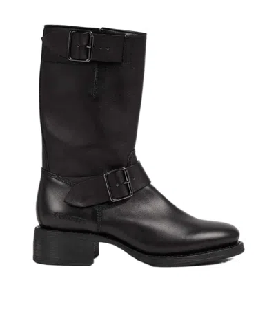 Dsquared2 Embossed Short Boots In Black