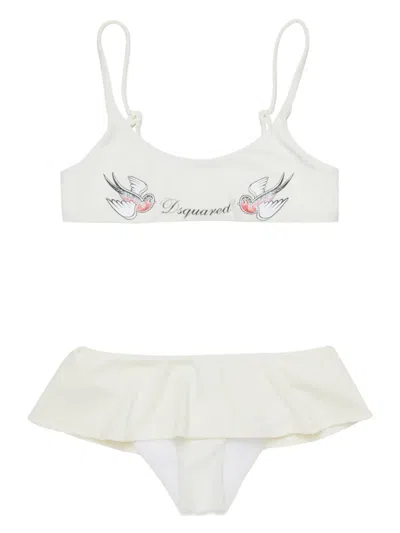DSQUARED2 EMBROIDERED BANDEAU BIKINI