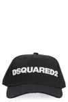 Dsquared2 Dsquared Black Gabardine Baseball Cap In Black