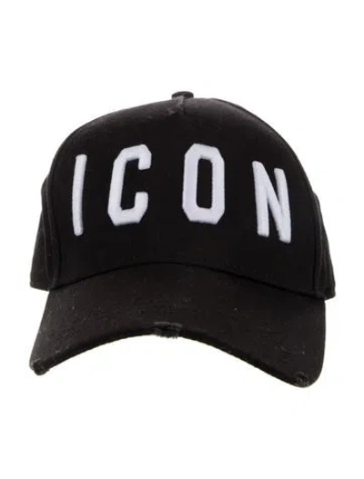 Pre-owned Dsquared2 Embroidered Baseball Cap In Black