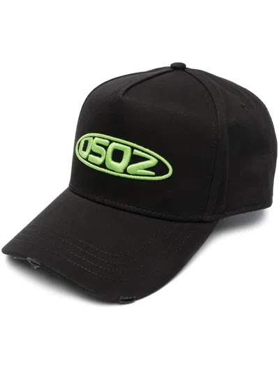 Dsquared2 Embroidered Baseball Cap In Black
