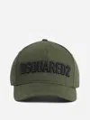 Dsquared2 Embroidered Logo Baseball Cap In Fabric Covered Button On Crown