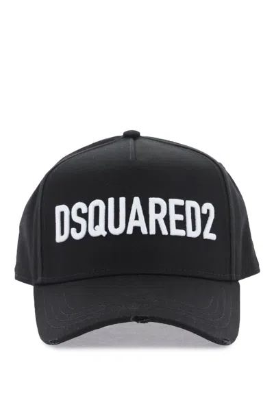 Dsquared2 Embroidered Baseball Cap In White