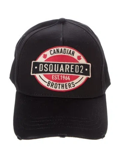 Pre-owned Dsquared2 Embroidered Baseball Hat In Black