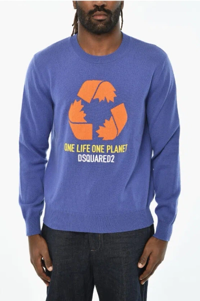 Dsquared2 Embroidered Cashmere Crew-neck Sweater Grösse M