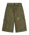 Dsquared2 Embroidered Drawstring Cargo Shorts In Pattern