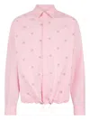 Dsquared2 Embroidered Drawstring Shirt In Pink