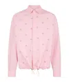Dsquared2 Embroidered Drawstring Shirt In Pink