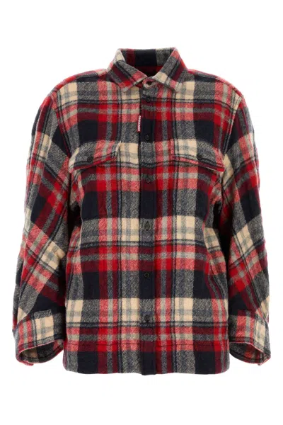 DSQUARED2 DSQUARED2 EMBROIDERED FLANNEL DEAN SHIRT