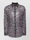 DSQUARED2 EMBROIDERED FLORAL SEQUIN SHIRT