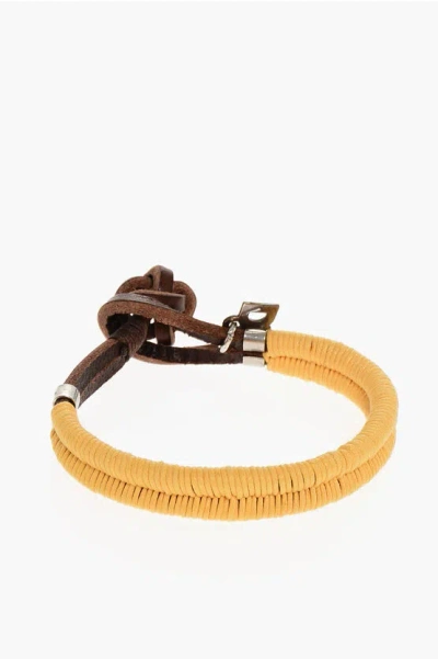 Dsquared2 Embroidered Leather Bracelet
