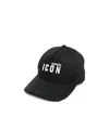 Dsquared2 Logo Printed Distressed Baseball Cap In Black