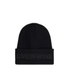 Dsquared2 Knit Folded Cuff Wool Beanie In Black