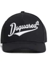 Dsquared2 Cap Logo Embroidered Curved Peak In Black