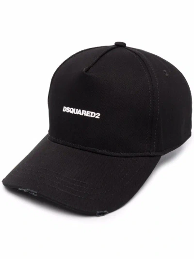 Dsquared2 Embroidered Logo Cap In Black