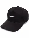 Dsquared2 Mini Logo Baseball Cap In Nero+bianco