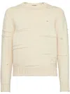 Dsquared2 Embroidered-logo Cotton Jumper In Neutrals