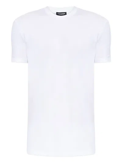 Dsquared2 Embroidered-logo Cotton T-shirt In Gray
