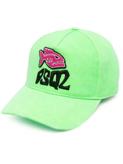 Dsquared2 Baseballkappe Mit Logo-stickerei In Green