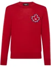 Dsquared2 Embroidered Logo Jumper In Red