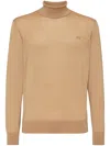 Dsquared2 Embroidered-logo Ribbed Jumper In Neutrals