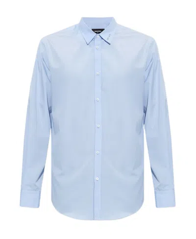 Dsquared2 Embroidered-logo Shirt In Blue