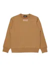 Dsquared2 Embroidered-logo Sweatshirt In Brown